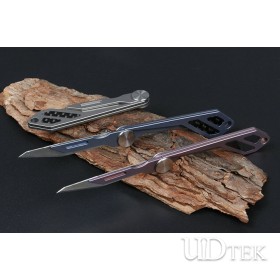 jj068 engraving folding knife with titanium handle (three colors) UD2105523A